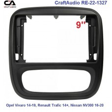 Рамка перехідна CraftAudio RE-22-1327 Renault Trafic 14+, Opel Vivaro 14-19, Nissan NV300 16-20 9"