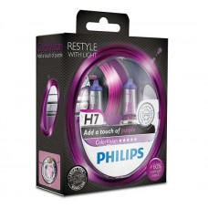 Комплект галогеновых ламп PHILIPS 12972CVPPS2 H7 55W 12V PX26d ColorVision Purple