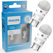 Комплект світлодіодних ламп PHILIPS 11961XU70X2 W5W (T10) LED Ultinon Pro7000 W2.1X9.5d WHITE 8000K 12V