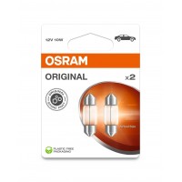Комплект вказівних ламп розжарювання OSRAM 6438-2BL C10W 31mm 12V SV8.5-8 Blister (2 шт)