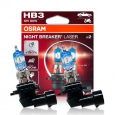Комплект галогенових ламп OSRAM 9005NL-2HB HB3 Night Breaker LASER +150% 60W 12V P20d (2 шт)