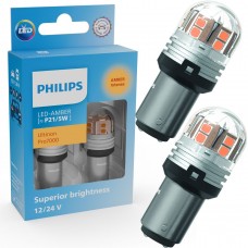 Комплект світлодіодних ламп PHILIPS 11499AU70X2 PY21/5W LED Ultinon Pro7000 BAY15d AMBER 12/24V