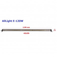 Светодиодная фара AllLight E-120W однорядная 40chip OSRAM 3535 spot 9-30V