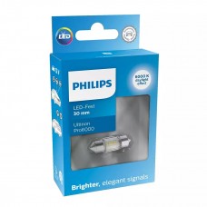 Светодиодная лампа Philips 11860CU60X1 White Ultinon Pro6000 12V C5W 30mm 6000K WHITE (1 шт)