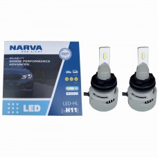 Комплект світлодіодних ламп NARVA H9/H11 Range Power Advanced +100% 6000K 12/24V (181848100)