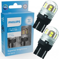 Комплект світлодіодних ламп PHILIPS 11066CU70X2 W21/5W LED Ultinon Pro7000 W3x16q WHITE 12/24V