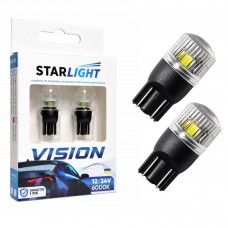 Комплект світлодіодних ламп StarLight Vision W5W (T10) S3 LED 360° W2.1X9.5d WHITE 6000K 12/24V