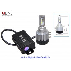 Лампи світлодіодні Qline Alpha H15W CanBus 6000K (2шт)