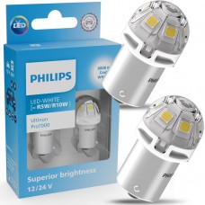Комплект світлодіодних ламп PHILIPS 24805CU70X2 R5W/R10W LED Ultinon Pro7000 BA15S WHITE 12/24V