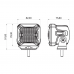 Світлодіодна фара StarLight SL-W0320F квадратна, ближнє розсіяне світло WHITE + DRL 20W 2400Lm 5700K 12/24V