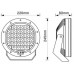 Світлодіодна фара StarLight HP-GZD-088-Black кругла, дальнє точкове біле світло 45W 4500Lm 6000K 12/24V (∅220мм)