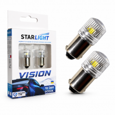 Комплект світлодіодних ламп StarLight Vision T4W (T8.5) S3 LED 360° BA9s WHITE 6000K 12/24V