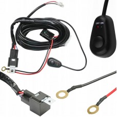 Універсальний комплект проводки №5 для фар робочого світла 3 м 120W кнопка + реле (2 режими)