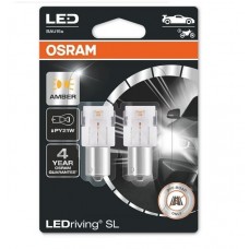 Комплект светодиодных ламп OSRAM 7507DYP-02B PY21W 12V BAU15s Amber 2pcs. blister