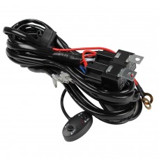 Універсальний комплект проводки №7 для фар робочого світла 2,5 м 120W кнопка + реле (2 режими)