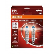 Комплект галогенових ламп OSRAM 64150NL-2HB H1 Night Breaker LASER NG +150% 55W 12V P14,5s (2 шт)