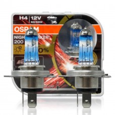Комплект галогеновых ламп Osram 64193NB200-HCB H4 Night Breaker +200% 60/55W 12V P43T HardDuopet