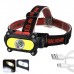 Фонарь аккумуляторный налобный KX-210 XPE3W+COB5W