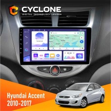 Штатна магнітола Hyundai Accent 2010-2017 Cyclone 4x64, DSP