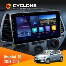 Штатна магнітола Hyundai I20 2009-2012 Cyclone 4x64, DSP, DVR