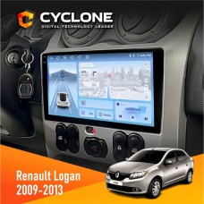 Штатна магнітола Renault Logan 2009-2013 Cyclone 4x64, DSP, 4G, 2k