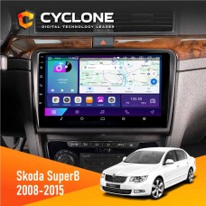 Штатна магнітола Skoda SuperB 2008-2015 Cyclone 2x32, 4G, 2k