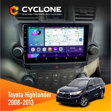 Штатна магнітола Toyota Highlander 2008-2013 Cyclone 2x32, 4G, 2k