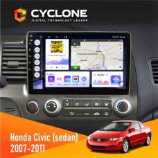 Штатна магнітола Honda Civic 2007-2011 Cyclone 4x64, DSP, 2k