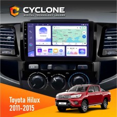 Штатна магнітола Toyota Fortuner, Hilux 2011-2015 (9") Cyclone 4x64, DSP