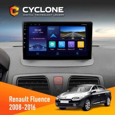 Штатна магнітола Renault Fluence 2009-2017 Cyclone 4x64, DSP, DVR