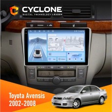 Штатна магнітола Toyota Avensis 2002-2008 Cyclone 4x64, DSP, 4G, 2k