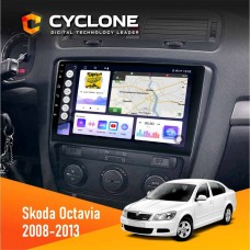 Штатна магнітола Skoda Octavia A5 2008-2013 Black Cyclone 4x64, DSP, 2k