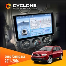 Штатна магнітола Jeep Compass, Patriot 2011-2016 Cyclone 4x64, 4G, DSP, 2k