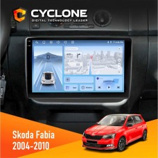 Штатна магнітола Skoda Fabia 2004-2010 Cyclone 4x64, 4G, DSP, 2k