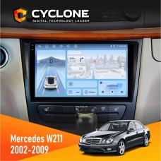 Штатна магнітола Mercedes-Benz W211 2002-2009 Cyclone 4x64, DSP, 4G, 2k