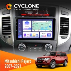 Штатна магнітола Mitsubishi Pajero 2007-2021 AMP Rockford Cyclone 4x64, DSP