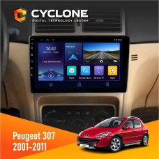Штатна магнітола Peugeot 307 2001-2011 Cyclone 4x64, DSP, DVR