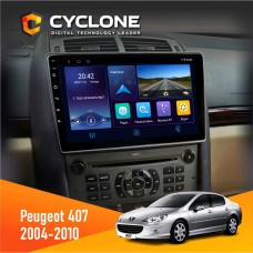 Штатна магнітола Peugeot 407 2004-2010 Cyclone 4x64, DSP, DVR