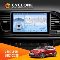 Штатна магнітола Seat Leon 2012-2020 Cyclone 4x64, DSP, 4G, 2k