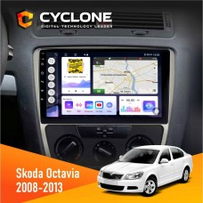 Штатна магнітола Skoda Octavia A5 2008-2013 Silver Cyclone 4x64, DSP, 2k