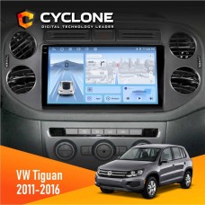 Штатна магнітола Volkswagen Tiguan 2011-2016 Black Cyclone 4x64, DSP, 4G, 2k