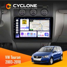 Штатна магнітола Volkswagen Touran 2003-2010 Black Climate Cyclone 4x64, DSP, 2k