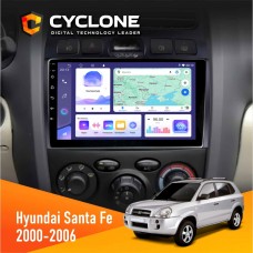 Штатна магнітола Hyundai Santa Fe 2000-2006 Cyclone 4x64, DSP