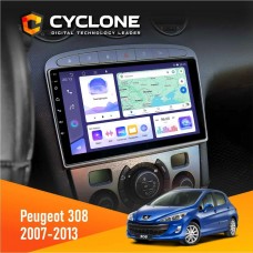 Штатна магнітола Peugeot 308 2007-2013 Silver Cyclone 4x64, DSP