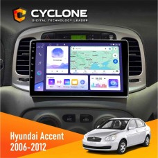 Штатна магнітола Hyundai Accent 2006-2012 Cyclone 4x64, DSP