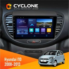 Штатна магнітола Hyundai I10 2008-2013 Cyclone 4x64, DSP, DVR
