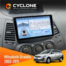 Штатна магнітола Mitsubishi Grandis 2003-2011 Cyclone 4x64, DSP, 4G, 2k