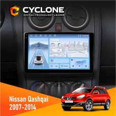 Штатна магнітола Nissan Qashqai 2007-2014 Cyclone 4x64, DSP, 4G, 2k