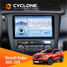 Штатна магнітола Renault Kadjar 2015-2018 Cyclone 4x64, DSP, 4G, 2k