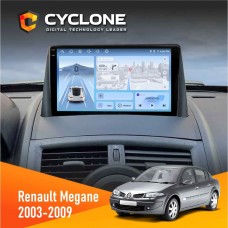 Штатна магнітола Renault Megane II 2003-2009 Cyclone 4x64, DSP, 4G, 2k